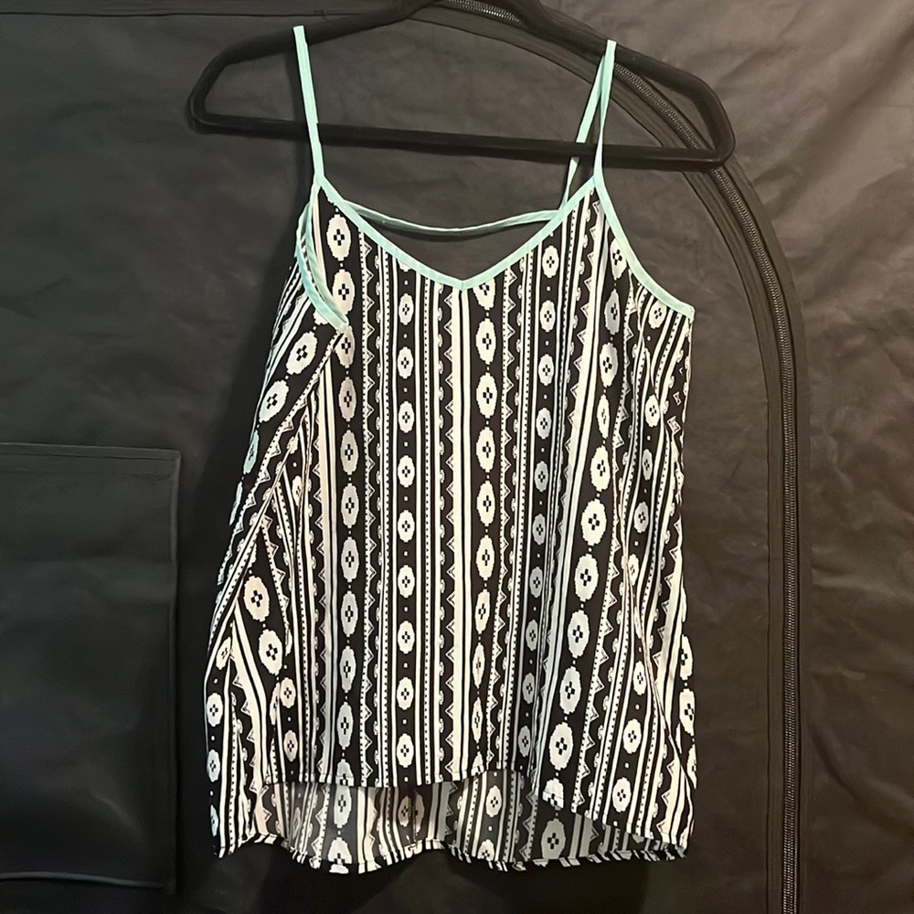 Black and White Aztec Top